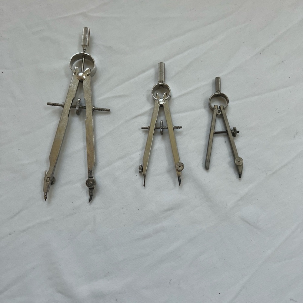 Compass Drafting Tools (3) Technical Drawing Engineering Instrument Germany Post